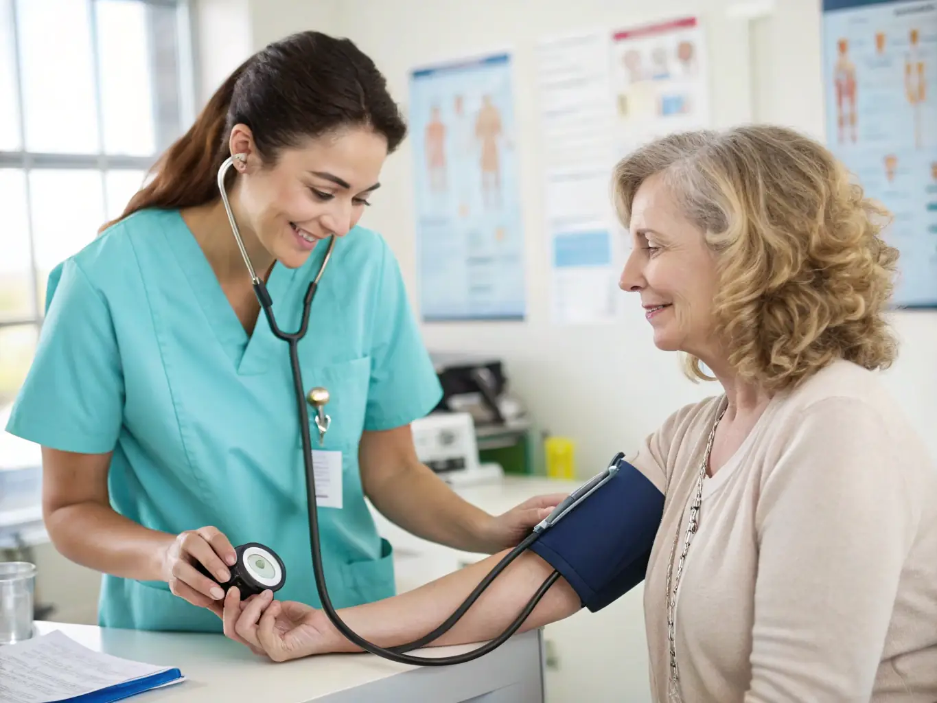 An image showing a person getting a preventive health screening, emphasizing the importance of early detection and care.